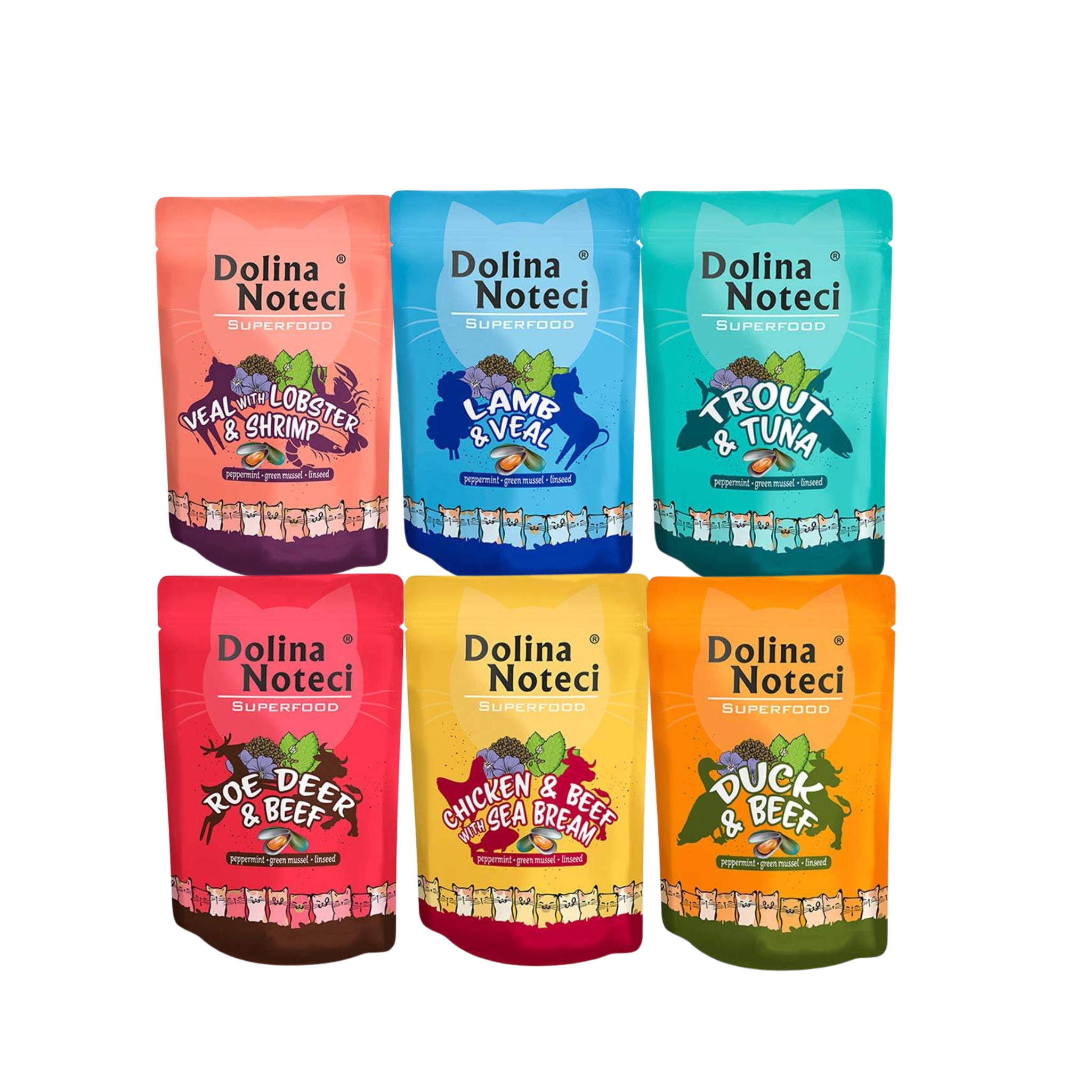 Dolina Noteci Superfood Wet Cat Food 85g Pouches - Multi-Flavour Options
